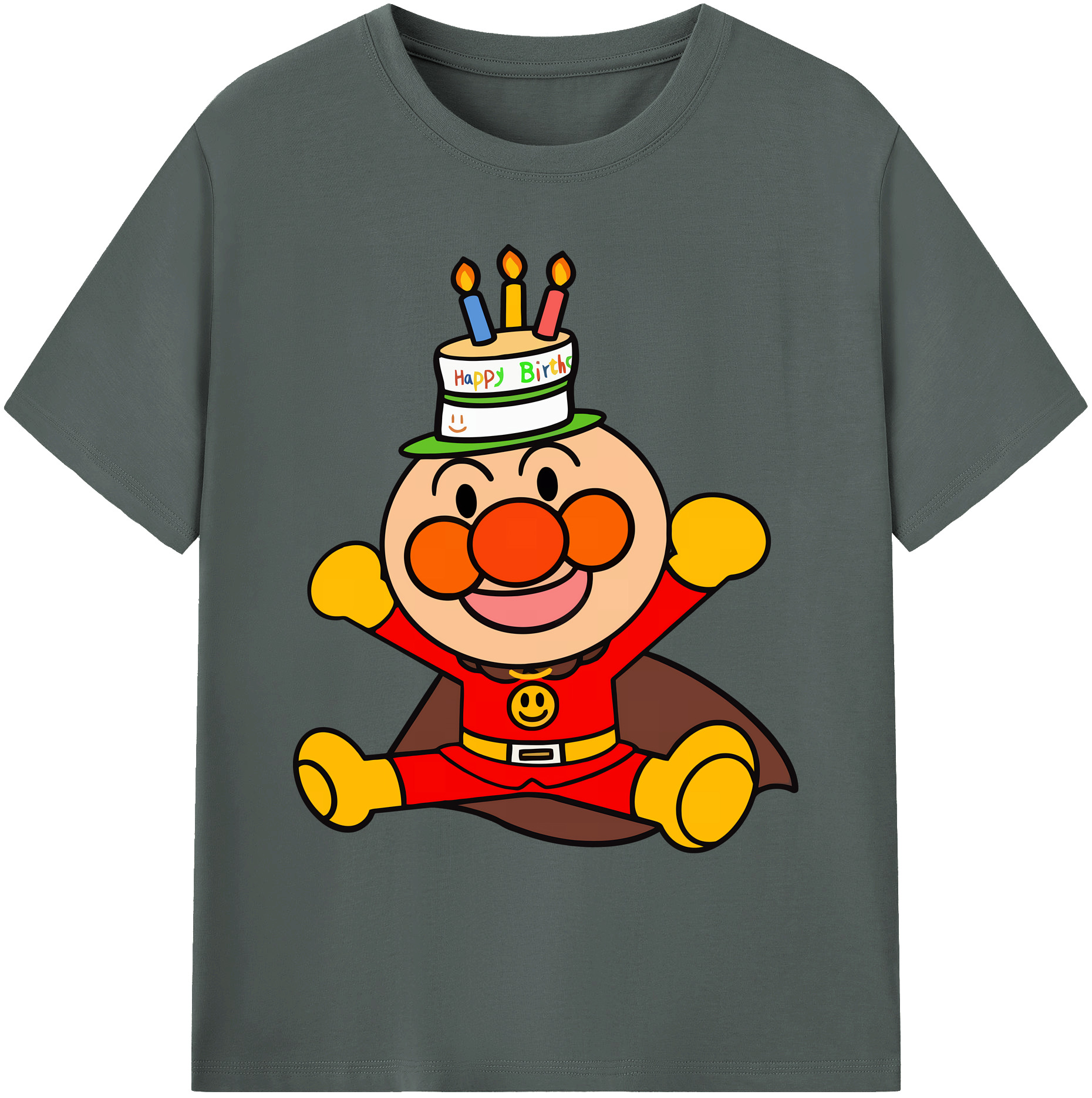 （画像用） アンパンマン Anpanman 綿100％ メンズ半袖Tシャツ｜肌触りやわらか＆通気性